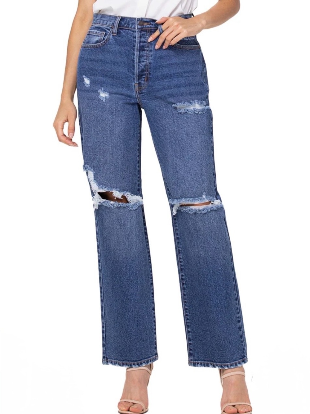 Cello - Sarah High-Rise Dad Jeans - Blue - Size 11